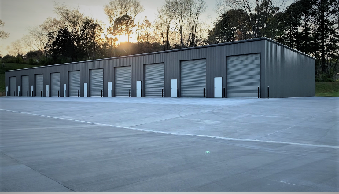 Covered and enclosed RV storage units